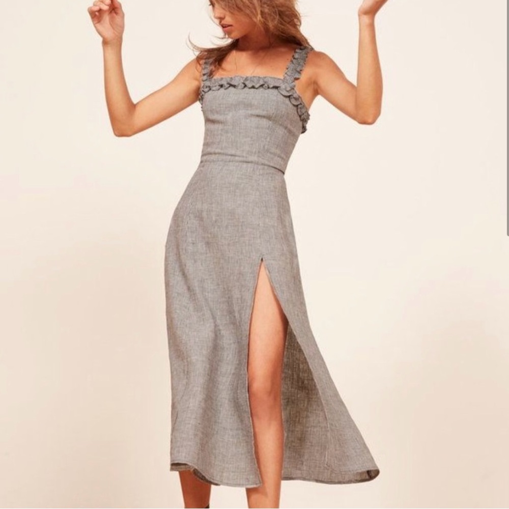Reformation Lavender Dress in Gray